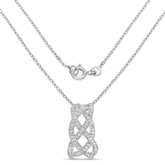 0.54 Carat Genuine White Diamond .925 Sterling Silver Pendant
