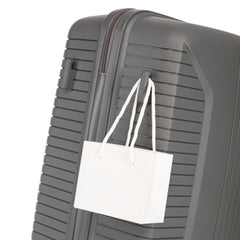 3-Piece PP Spinner Wheel Luggage Set 20'/24'/28' Silver Grey
