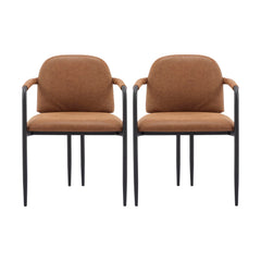 Modern Dining Chair Set With Durable Iron Frame And Comfortable Fabric Upholstery