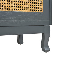Retro Industrial Grey 4-Door Sideboard