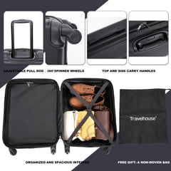 20" Carry On Lightweight Hardside Luggage with Spinner Wheels