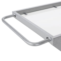 Modern Z-Shaped Bar Cart with Tempered Glass Shelves