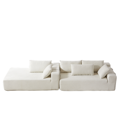 Modern Chenille Upholstered Sectional Sofa Couch Set