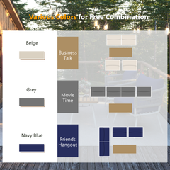 K&K 4-Piece Boho Rope Patio Furniture Set