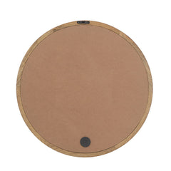 Circle Wall Mirror With Wooden Frame for Living Room