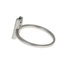 .25ct Emerald Diamond Ring 14KT White Gold