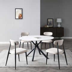 Modern Dining Chairs Set of 2 Light Grey