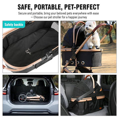 EchoSmile 4 in 1 Lightweight Pet Stroller
