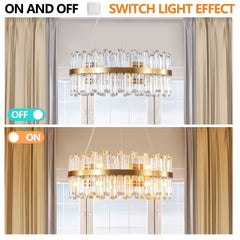 23.6 Inches Luxury Crystal Chandelier