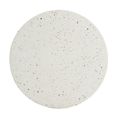 Outdoor 24' H MGO Terrazzo Side Table, White