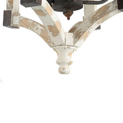 4 Light Chandelier with Adjustable Chain in Cream Finish
