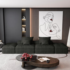 Modern Oversized Diy Combination Modular Sectional Sofa With Pillows