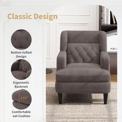 Modern Upholstered Accent Chair Tufted Armchair