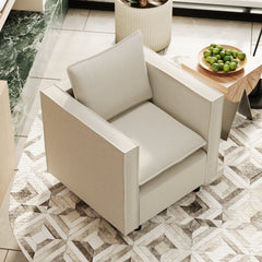 Modern Gray Single Sofa Chair