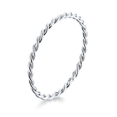 925 Sterling Silver Plated Platinum Ring Size 6.0 for Women
