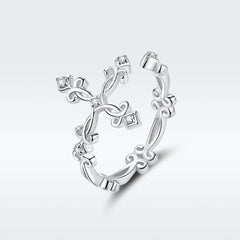 S925 Sterling Silver 0.4cm Width Pavé Setting CZ Ring