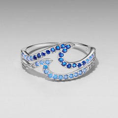 925 Sterling Silver Size 6.0 White Gold Plated CZ Ring for Women