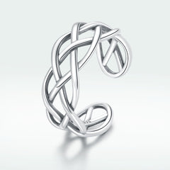925 Sterling Silver Oxidized Ring 0.8cm for Women