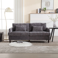 Mid Century Modern Fabric Loveseat Sofa, 2 Seat Upholstered Couch