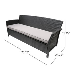 St Lucia Three-Seater Outdoor Woven Sofa
