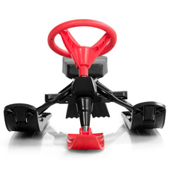 Kids Snow Sand Grass Sled w/ Steering Wheel and Brakes