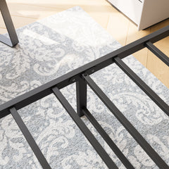 Industrial Metal & Wood Platform Bed Frame
