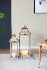 Wooden Candle Lantern Decorative, Hurricane Lantern Holder