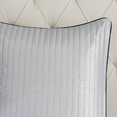 12 Piece Comforter Set with Cotton Bed Sheets Navy Queen