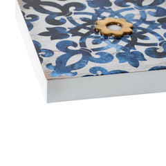 Abstract Wall Decor Accents (Set of 4) - White / Blue