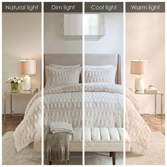 Full/Queen Back Print Long Fur Comforter Mini Set
