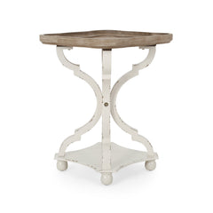 Accent Table with Hourglass Base and French Country Design