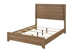 Walnut Chestnut 3pc Twin Size Bedroom Set with Nightstands