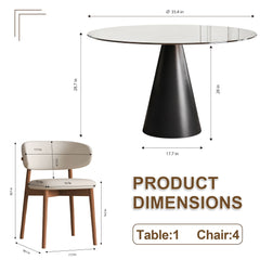 Round Glass Dining Table With Chairs