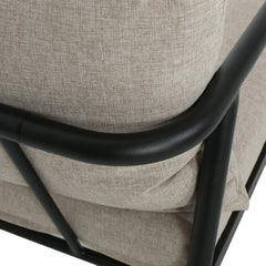 Leora Modern Minimalist Round Tube Sofa Chair with Cushions