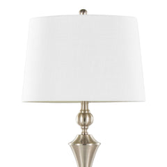 Flint 30" Contemporary Metal Table Lamp with USB Port
