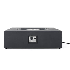 Modern 50,000 BTU Square MgO Fire Table with Propane Tank in Dark Grey