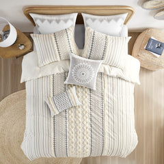 Full Queen Cotton Chenille Duvet Set