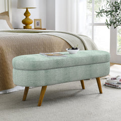 Modern Ottoman Storage Bench Upholstered Seat