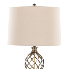 Linx Twist 29" Contemporary Metal Table Lamp Set of 2