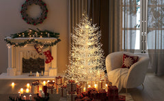 4FT Pre-Lit Aspen Fir Artificial Christmas Tree 230 Warm White LED Lights