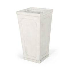 16" x 30.5" Outdoor MGO Planter with Antique White Finish