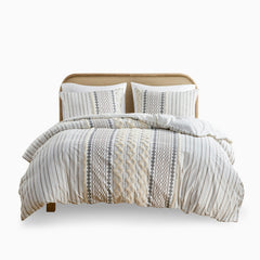 Full Queen Cotton Chenille Duvet Set