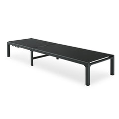 Westport Adjustable Outdoor Chaise Lounge Set of 2 Black Aluminum Frame
