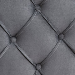 Velvet Button Tufted Upholstered Bed with Wings Design - Queen