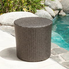 Barrel Side Table With Handcrafted Details