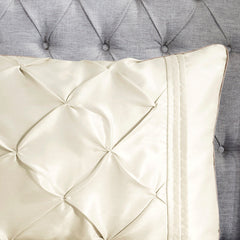 7 Piece Tufted Comforter Set Ivory Full