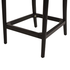 Arlin Upholstered Stool with Curved Back and Footrest - Set of 2