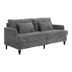 Mid Century Modern Fabric Loveseat Sofa, 2 Seat Upholstered Couch