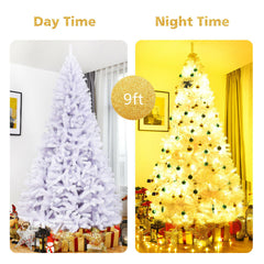 6' / 7.5' / 9' Hinged Artificial Christmas Tree with Metal Stand-9 ft