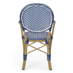 Outdoor PE Rattan and Aluminum 3 Piece French Bistro Set